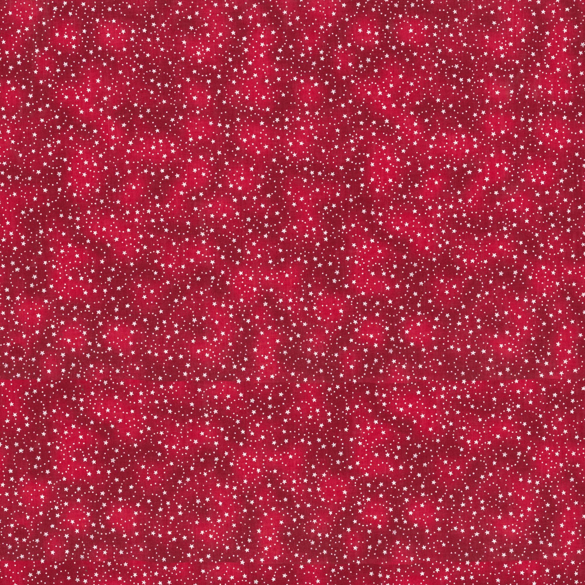 Fabric Traditions Red Swirling Stars Cotton Fabric